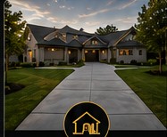 Concrete driveway